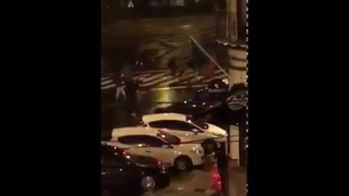 Manchester City And Sevilla Fans Scrap Outside Bar